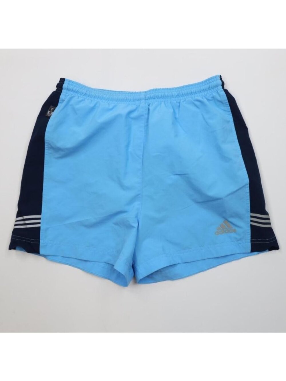 Vintage Y2K 2003 Adidas Mens Small Reflective Lined Running Jogging Shorts Blue